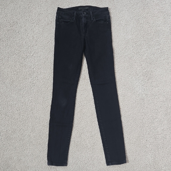 Joe's Jeans Flawless The Icon Skinny Mid-Rise Black Jeans - Picture 2 of 14